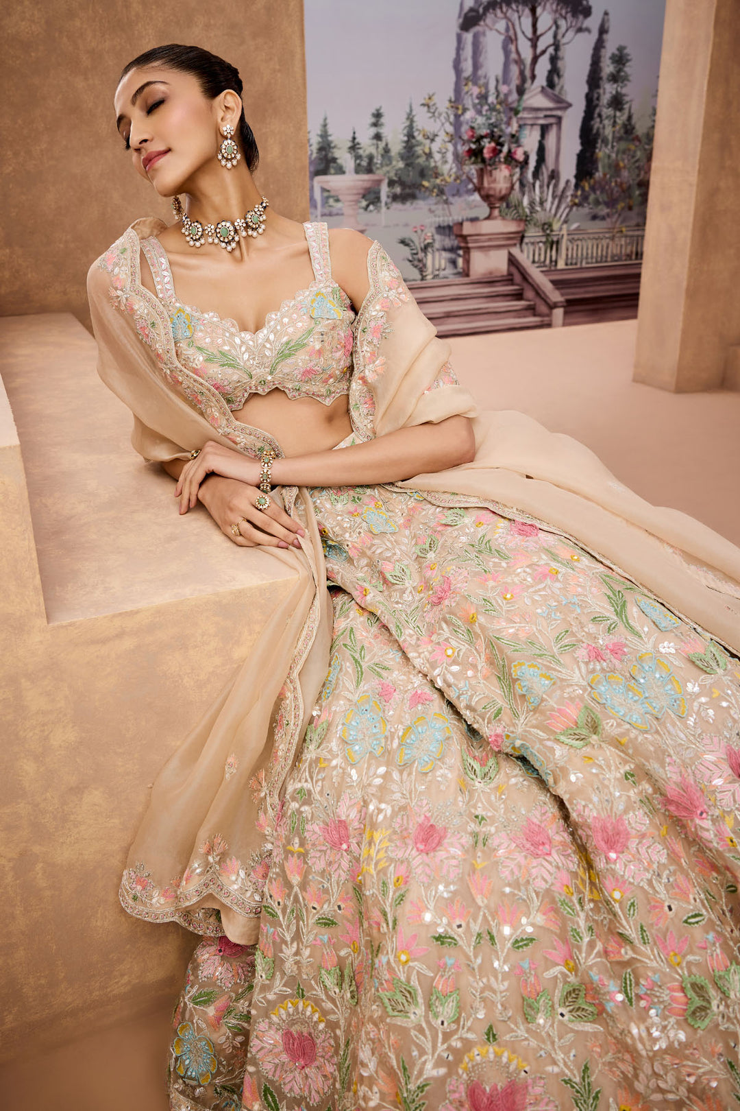 Mogra Safed  Lehenga