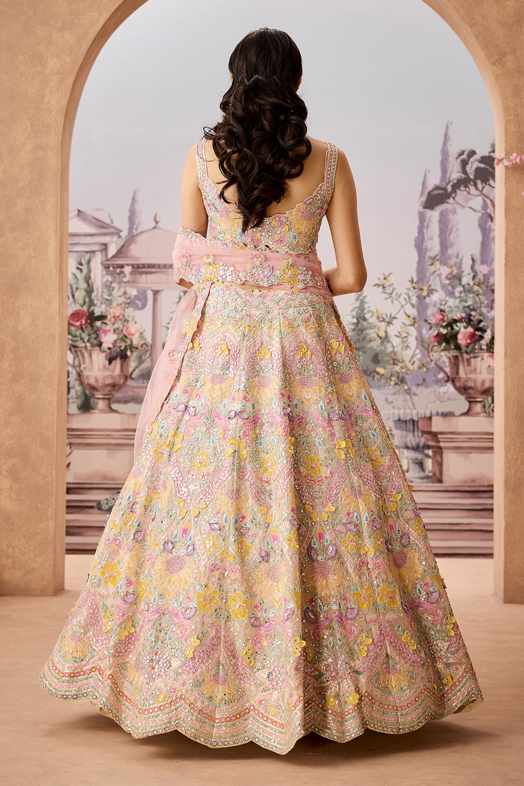 Snowy Jasmine Lehenga