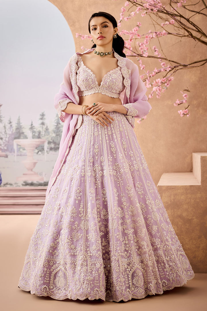 Lavender Iris Lehenga