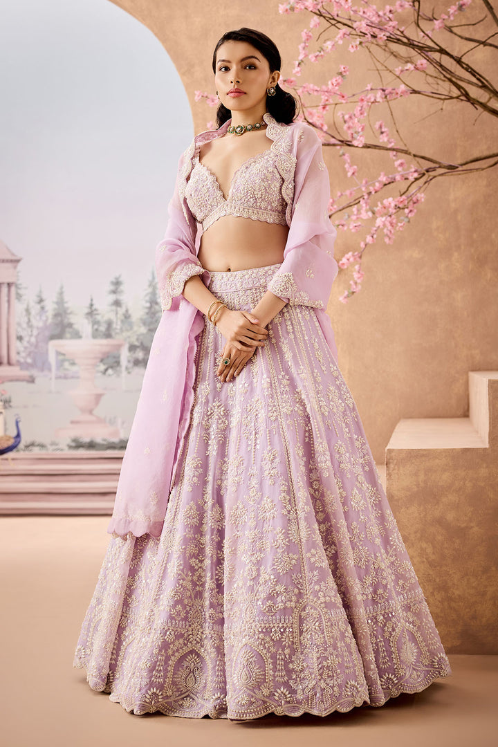 Lavender Iris Lehenga