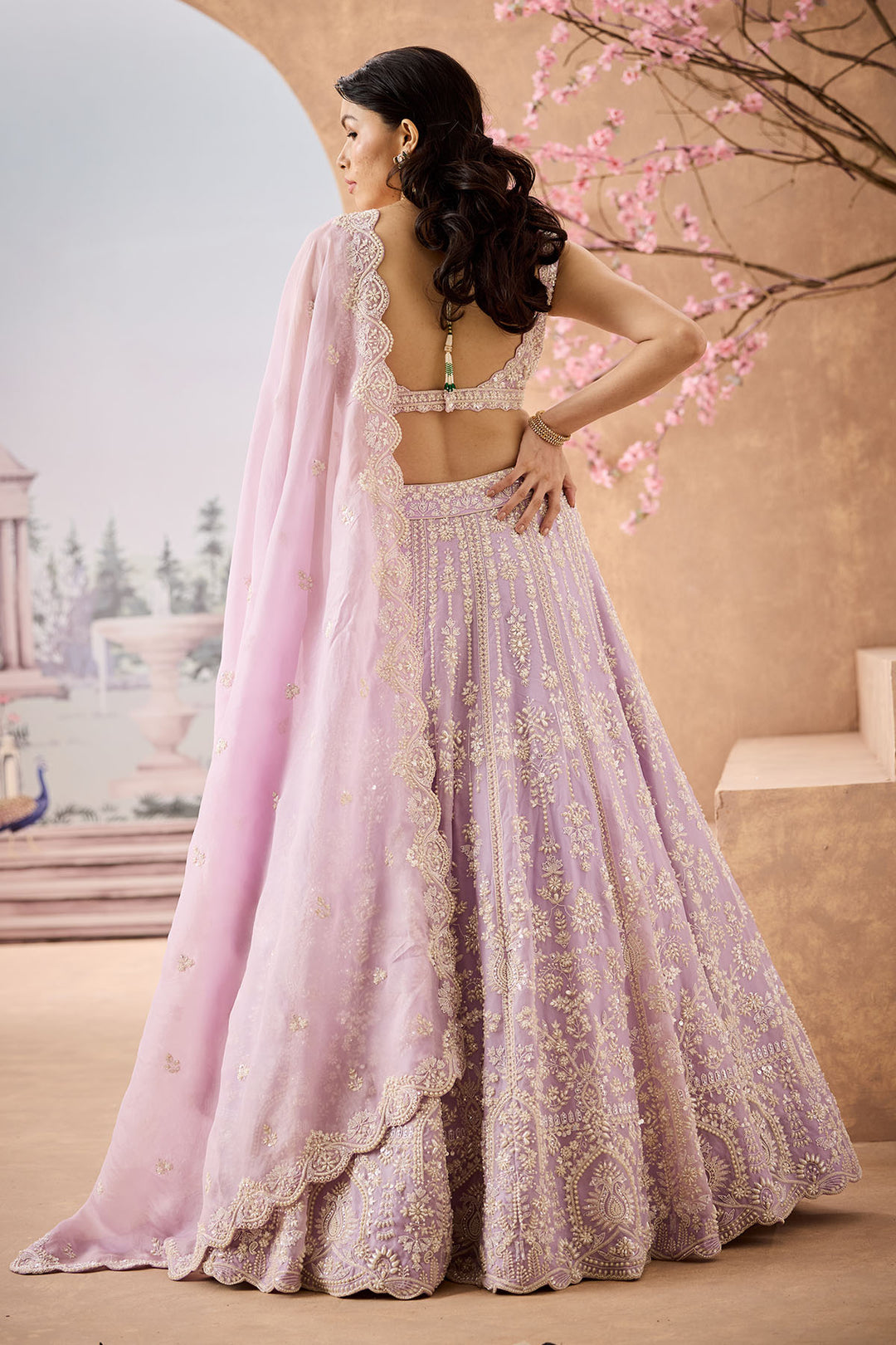 Lavender Iris Lehenga