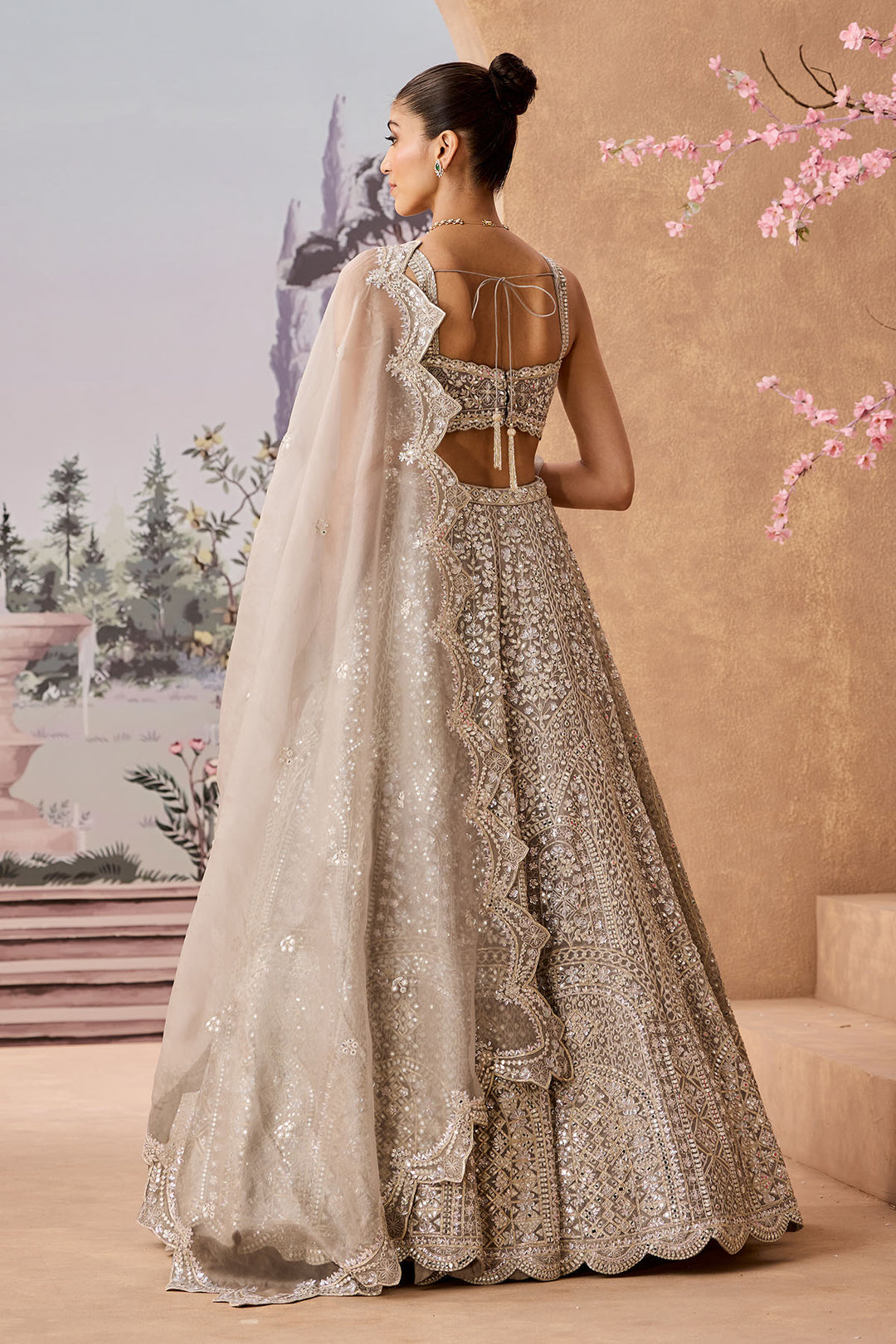 Grey Orchid Lehenga