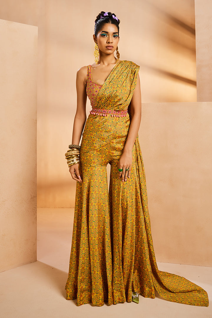 Yellow Sahara Saree