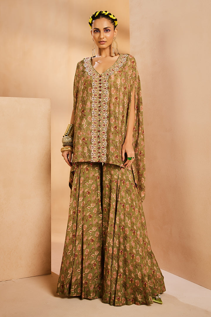 Olive Kaftan Sharara