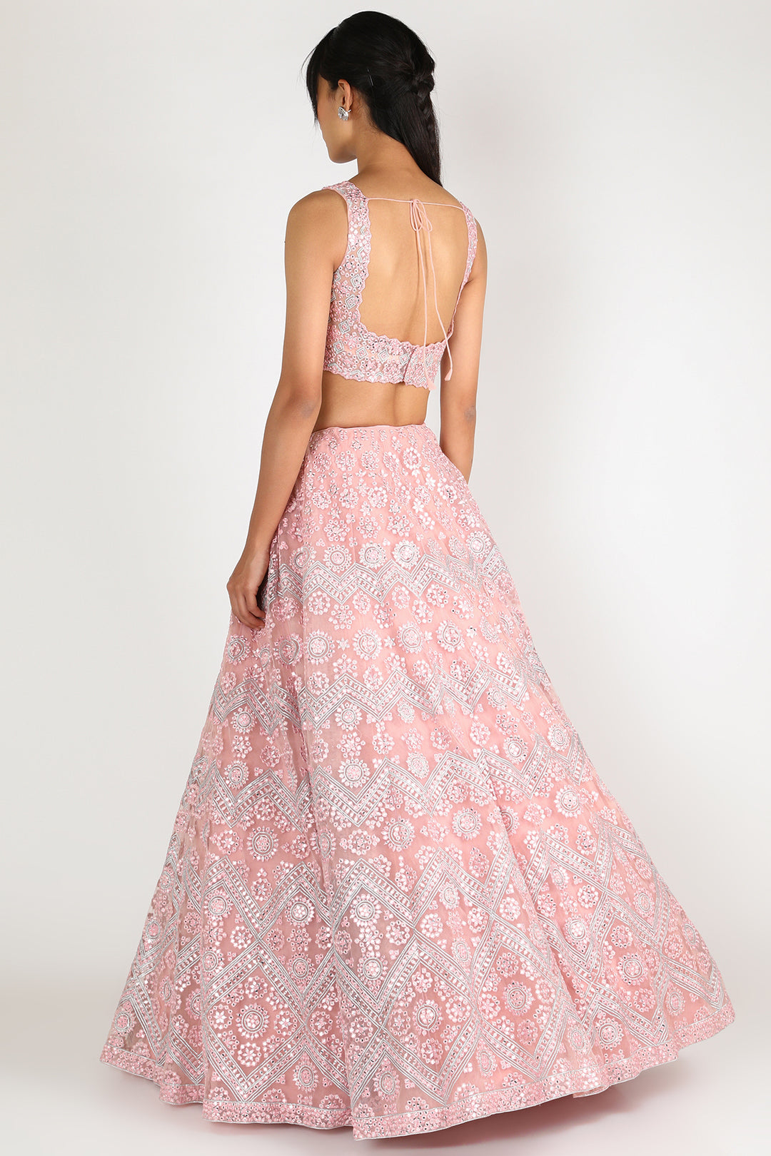 Blush Pink Embroided Lehenga Set